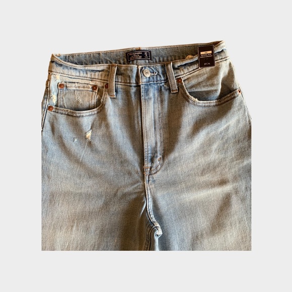 ABERCROMBIE & FITCH Zoe Natural Rise Ankle Straight Jean 27 LONG - Picture 7 of 12